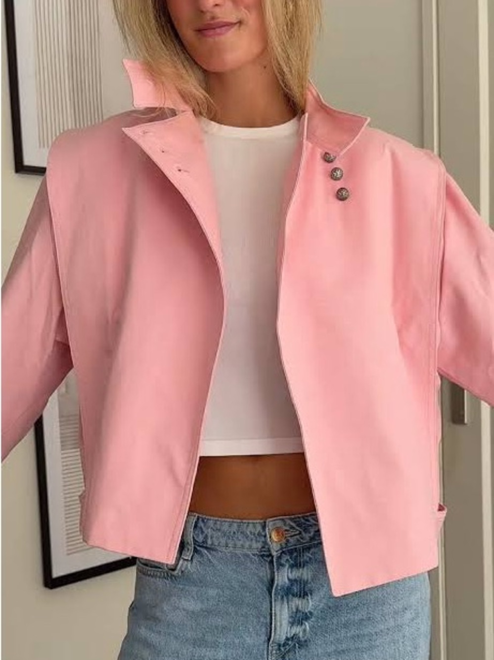 Zara ZW COLLECTION BUTTONED WRAP JACKET